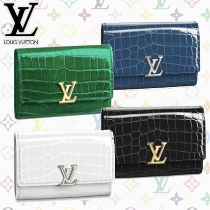 Louis Vuitton Crocodile Leather Folding Wallet Small Wallet Logo N93059 N94731 N94734 N93060 