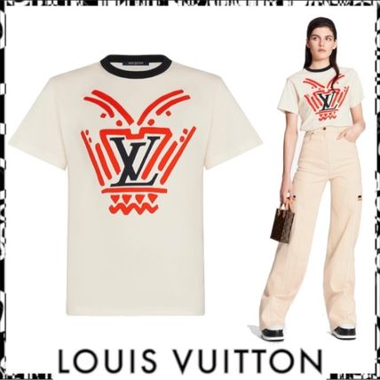Louis Vuitton 2020 21AW Crew Neck Short Cotton Short Sleeves Logo Cropped 1A8497 