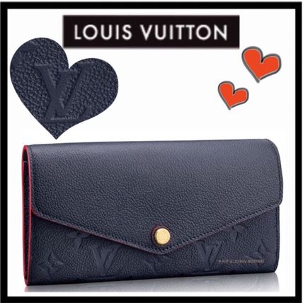 Louis Vuitton MONOGRAM EMPREINTE 2017 18AW Monogram Unisex Calfskin Bi color Long Wallets 