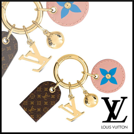 Louis Vuitton 2020 SS Monogram Blended Fabrics Leather Logo Keychains &amp; Bag Charms M68996 