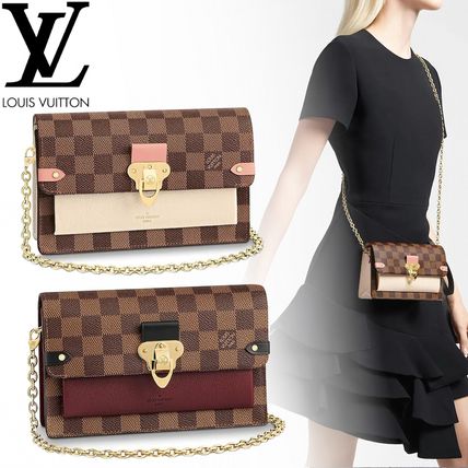 Louis Vuitton DAMIER Vavin Chain Wallet N60222 N60237 