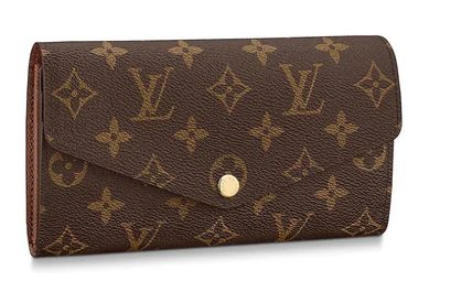 Louis Vuitton PORTEFEUILLE SARAH Unisex Leather Long Wallets 