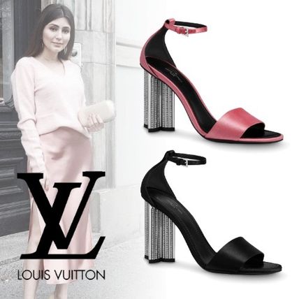 Louis Vuitton MONOGRAM 2020 SS Monogram Open Toe Casual Style Blended Fabrics Plain Leather 