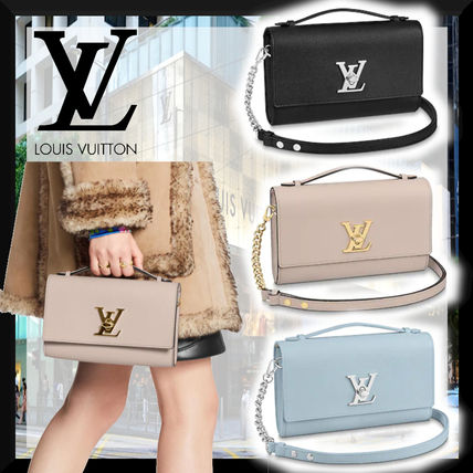 Louis Vuitton LOCKME 2020 SS Casual Style Calfskin Bag in Bag 2WAY Chain Plain Leather M56136 M56087 M56088 