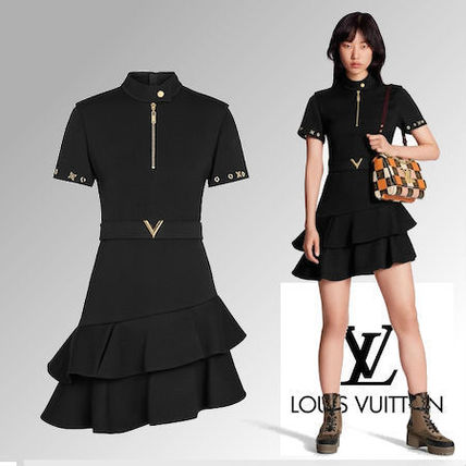 Louis Vuitton MONOGRAM 2020 SS Short Casual Style Party Style Elegant Style Logo Dresses 
