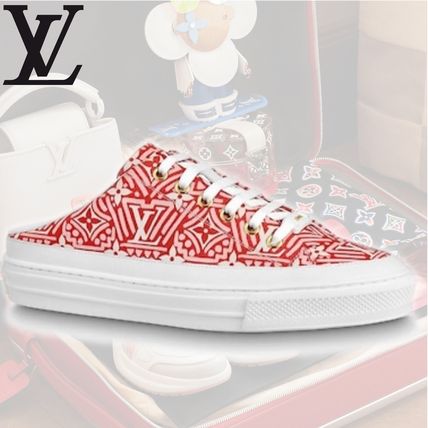 Louis Vuitton 2020 21AW Flower Patterns Monogram Round Toe Lace up Casual Style Logo 1A85NW 