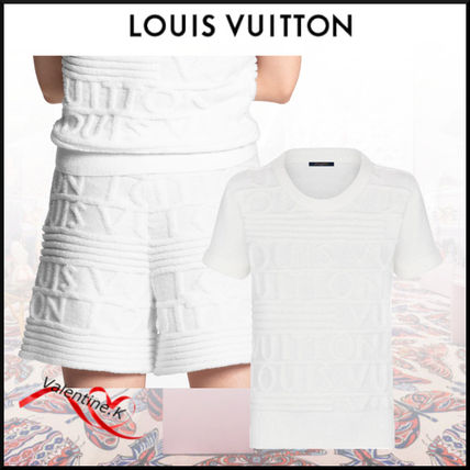 Louis Vuitton 2020 21AW Short Wool Nylon U Neck Plain Short Sleeves Logo Cropped 1A83DI 