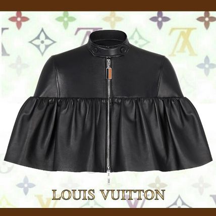 Louis Vuitton 2020 21AW Short Plain Leather Party Style Elegant Style Jackets 1A826D 1A826C 1A826B 1A826A 