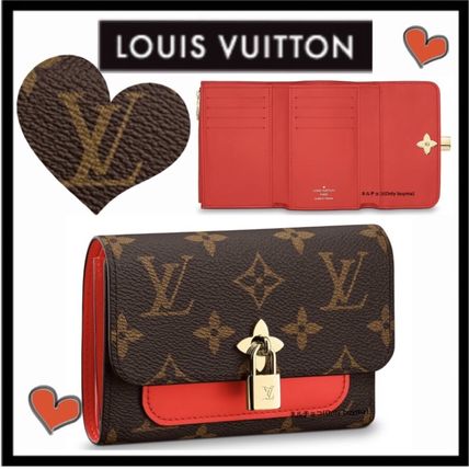 Louis Vuitton MONOGRAM 2018 SS Monogram Canvas Blended Fabrics Bi color Small Wallet 