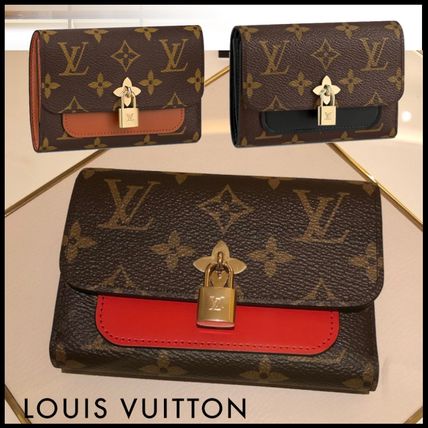 Louis Vuitton MONOGRAM 2018 19AW Monogram Leather Folding Wallet Logo Folding Wallets M62578 M67504 M62567 