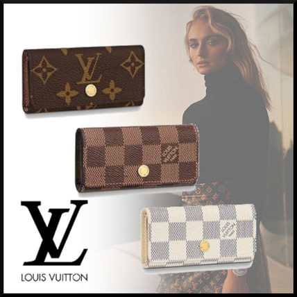 Louis Vuitton Monogram Unisex Calfskin Canvas Logo Keychains &amp; Bag Charms N60386 N60385M69517