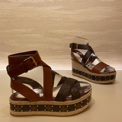 Louis Vuitton MONOGRAM 2020 SS Boundary Wedge Sandal 1A63W8 