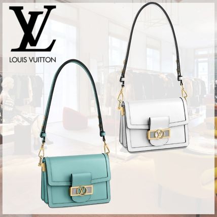 Louis Vuitton 2WAY Chain Plain Leather Elegant Style Logo Shoulder Bags 