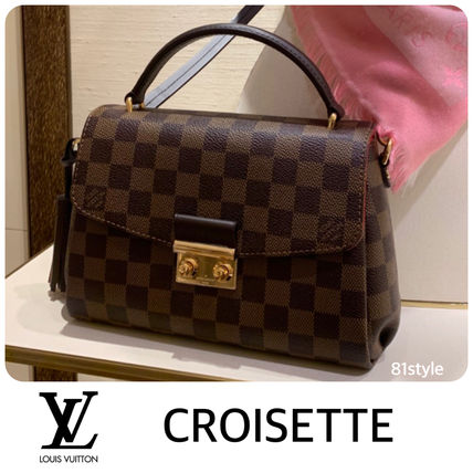 Louis Vuitton DAMIER Casual Style 2WAY Leather Elegant Style Crossbody 