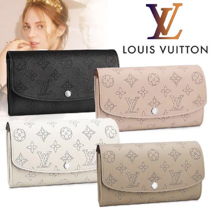 Louis Vuitton IRIS 2019 20AW Monogram Calfskin Leather Logo Long Wallets 