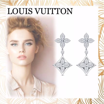 Louis Vuitton 18K Gold Elegant Style Formal Style Earrings 