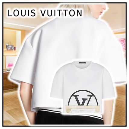 Louis Vuitton 2020 21AW 2020 21 AW LOUIS VUITTON WORLD STAMP CROPPED SWEATSHIRT 1A83MU 