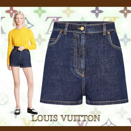 Louis Vuitton 2020 21AW Short Casual Style Plain Cotton Elegant Style Logo Shorts 1A83VO 1A83VN 1A83VM 1A83VL 1A83VK 1A83VJ 