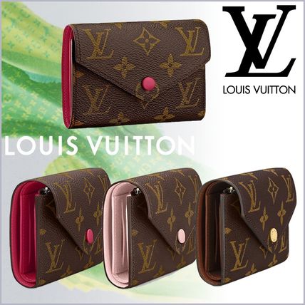 Louis Vuitton PORTEFEUILLE VICTORINE Monogram Leather Folding Wallet Folding Wallets 
