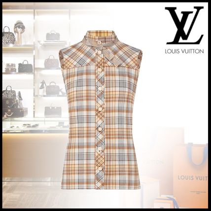 Louis Vuitton 2020 SS Other Plaid Patterns Casual Style Sleeveless Cotton Medium 1A7SPQ 1A7SPP 1A7SPO 1A7SPN 1A7SPM 1A7SPL 