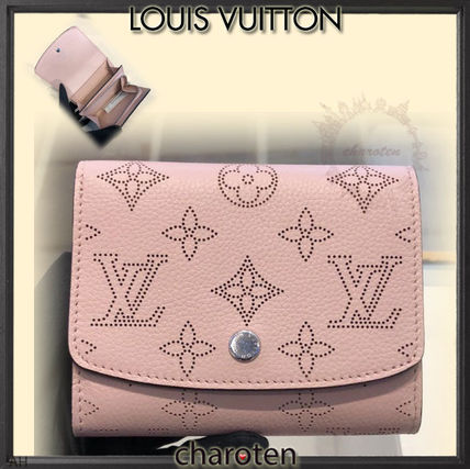 Louis Vuitton MAHINA 2018 SS Monogram Calfskin Plain Small Wallet Long Wallets 