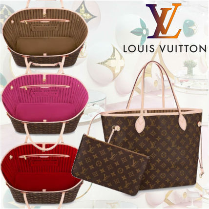 Louis Vuitton MONOGRAM Monogram Casual Style Calfskin A4 Leather Office Style 