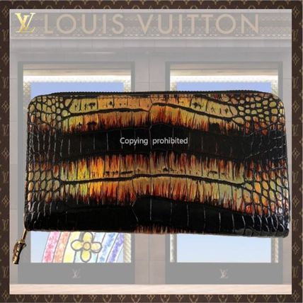 Louis Vuitton ZIPPY WALLET 2020 SS Crocodile Long Wallet Logo Long Wallets 
