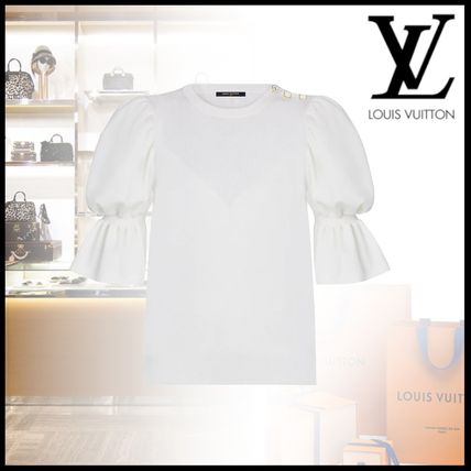 Louis Vuitton 2020 SS Crew Neck Short Casual Style Wool Dolman Sleeves Cropped 1A7UAQ 1A7UAP