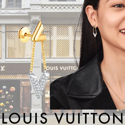 Louis Vuitton 2020 21AW 18K Gold Earrings Q96973 