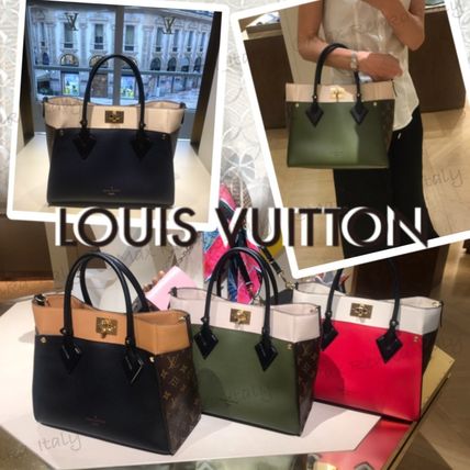 Louis Vuitton 2020 SS Monogram Casual Style Calfskin A4 2WAY Bi color Plain 