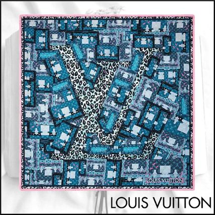 Louis Vuitton 2020 21AW Monogram Leopard Patterns Casual Style Silk Street Style M76466 
