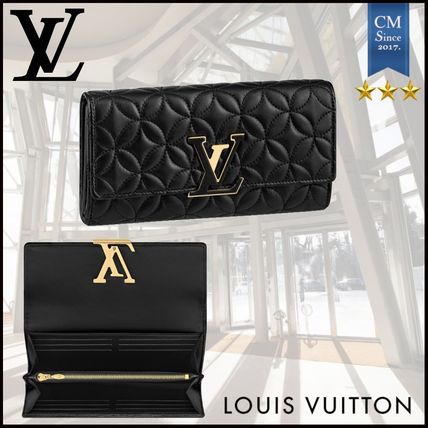 Louis Vuitton CAPUCINES 2020 SS Unisex Lambskin Leather Logo Long Wallets 