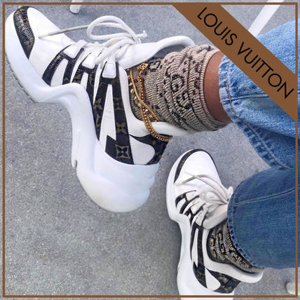 Louis Vuitton Platform Round Toe Rubber Sole Casual Style Plain LV ARCHLIGHT SNEAKER 1A43LH 1A43L1 