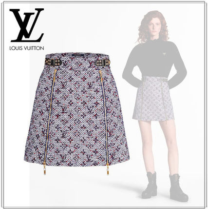 Louis Vuitton 2020 21AW Short Monogram Casual Style Wool Street Style Cotton Skirts 1A61871A61881A61891A618A1A618B 