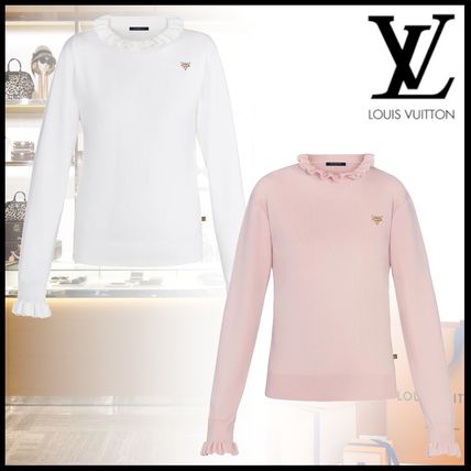 Louis Vuitton 2020 SS Crew Neck Wool Nylon Long Sleeves Plain Medium Office Style 1A61GU