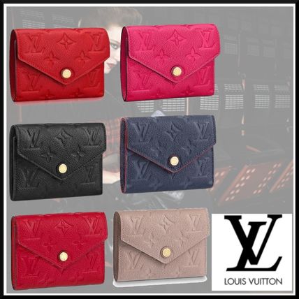 Louis Vuitton MONOGRAM EMPREINTE 2019 SS Leather Folding Wallet Logo Folding Wallets S191103S4 