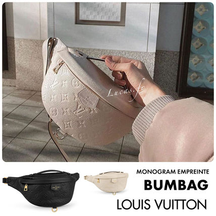 Louis Vuitton MONOGRAM EMPREINTE Monogram Plain Leather Elegant Style Crossbody Hip Packs 