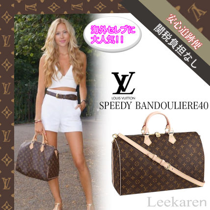 Louis Vuitton SPEEDY 2019 20AW Monogram Leather Logo Boston &amp; Duffles M41110 