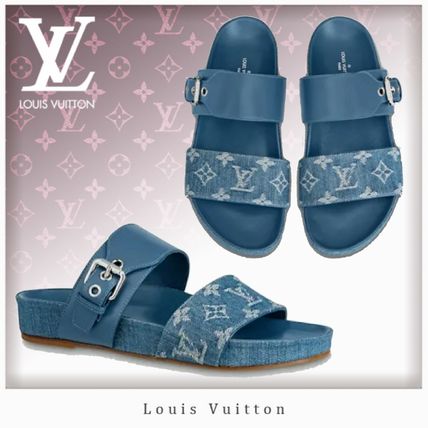 Louis Vuitton MONOGRAM 2020 SS Monogram Open Toe Casual Style Unisex Blended Fabrics 1A7RC5