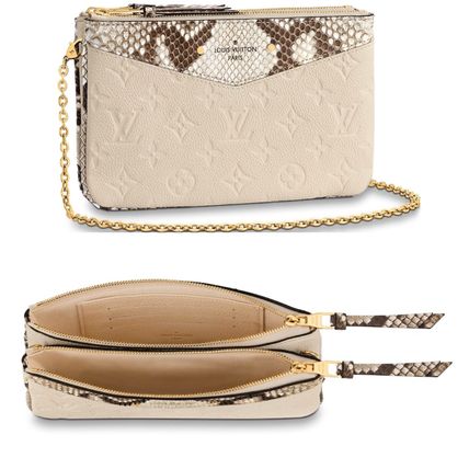 Louis Vuitton MONOGRAM EMPREINTE 2019 20AW Chain Python Crossbody Logo Shoulder Bags 