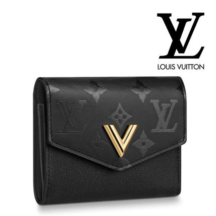 Louis Vuitton MONOGRAM Monogram Calfskin Blended Fabrics Folding Wallets 