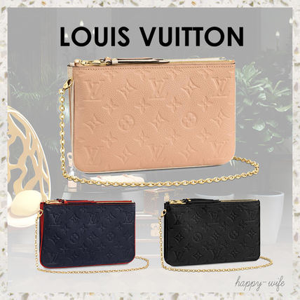Louis Vuitton MONOGRAM EMPREINTE Double Zip Pochette M63919 M63916 M68568 