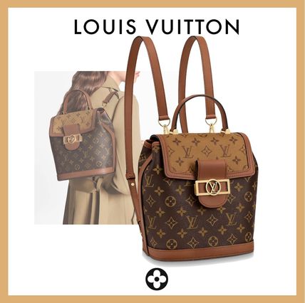 Louis Vuitton MONOGRAM 2020 21AW Leather Logo Backpacks 