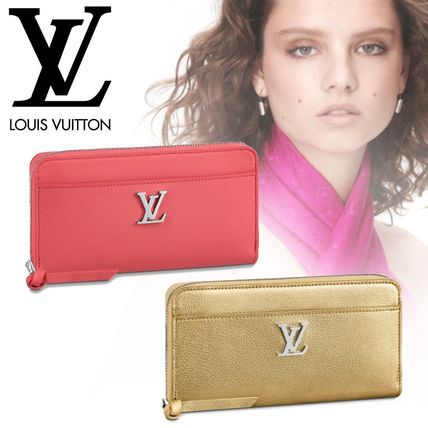 Louis Vuitton LOCKME 2019 20AW Plain Leather Long Wallet Logo Long Wallets M69058 M69066 