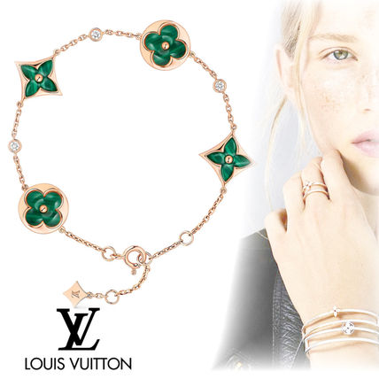 Louis Vuitton 2020 SS Casual Style Flower Chain Party Style 18K Gold Elegant Style Q95698 
