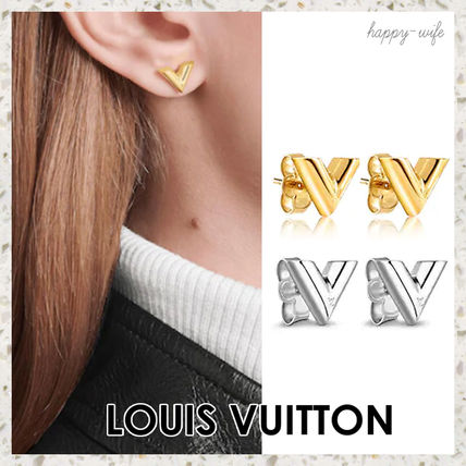Louis Vuitton V Essential V Stud Earrings M68153 M63208 