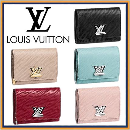 Louis Vuitton TWIST 2020 SS Unisex Plain Leather Small Wallet Logo Folding Wallets M68607 M63323 M63322 M67671 M69158 