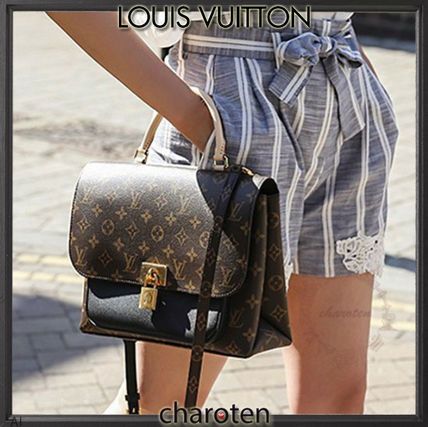 Louis Vuitton MARIGNAN Monogram Calfskin Blended Fabrics 2WAY Bi color 
