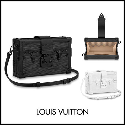 Louis Vuitton PETITE MALLE 2WAY Plain Leather Party Style Elegant Style Clutches 