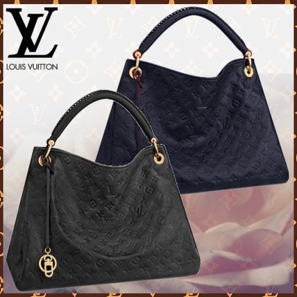 Louis Vuitton MONOGRAM EMPREINTE Monogram Blended Fabrics A4 2WAY Bi color Plain Leather 